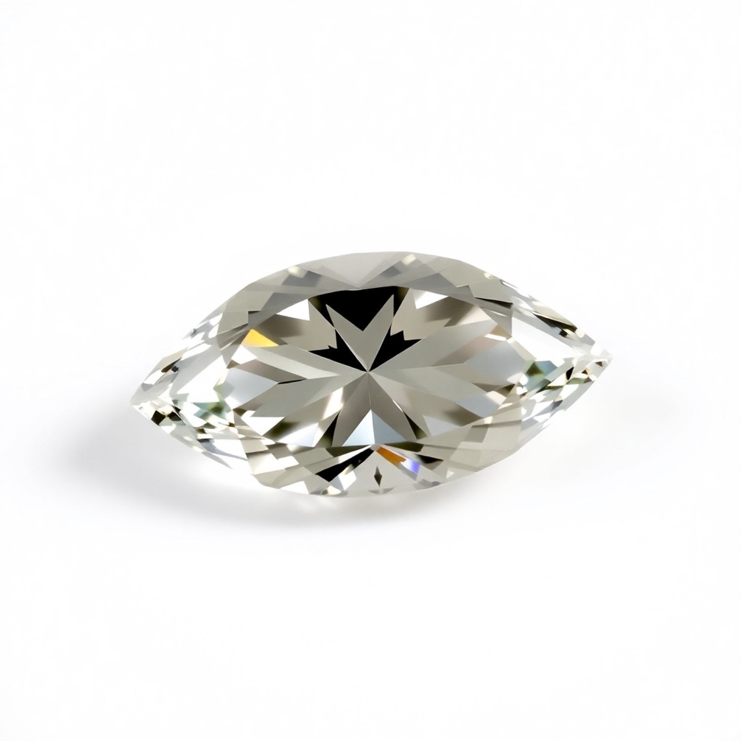 Moissanite 1PC Tiny 4x8 MM Marquise Faceted White Fine Man Made Loose Gemstone Image principale du produit