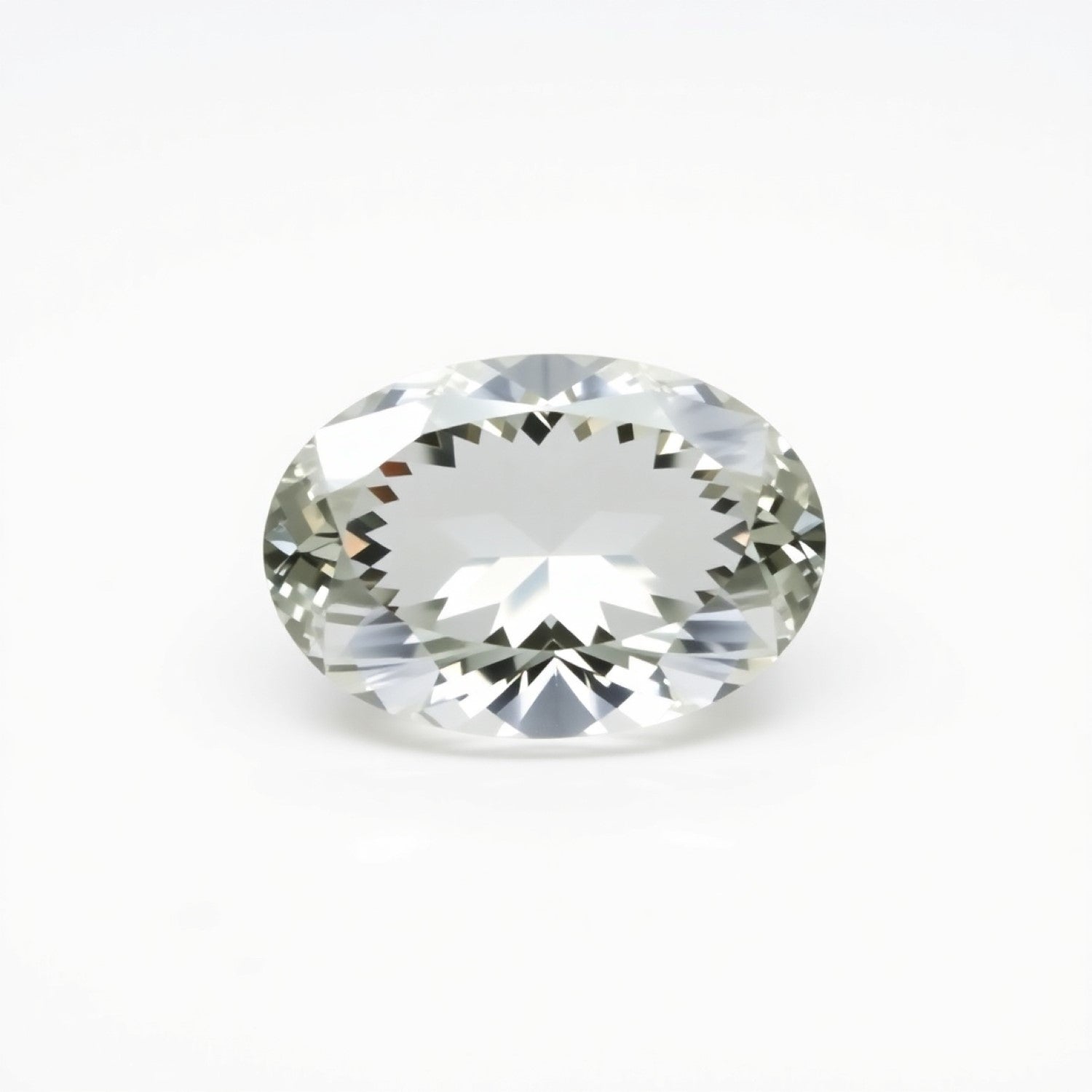 Moissanite 1PC Large 10x14 MM Oval Faceted White Lustrous Man Made Loose Gemstone Main image