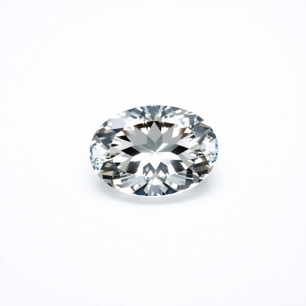 Moissanite 1PC Large 10x14 MM Oval Faceted White Lustrous Man Made Loose Gemstone