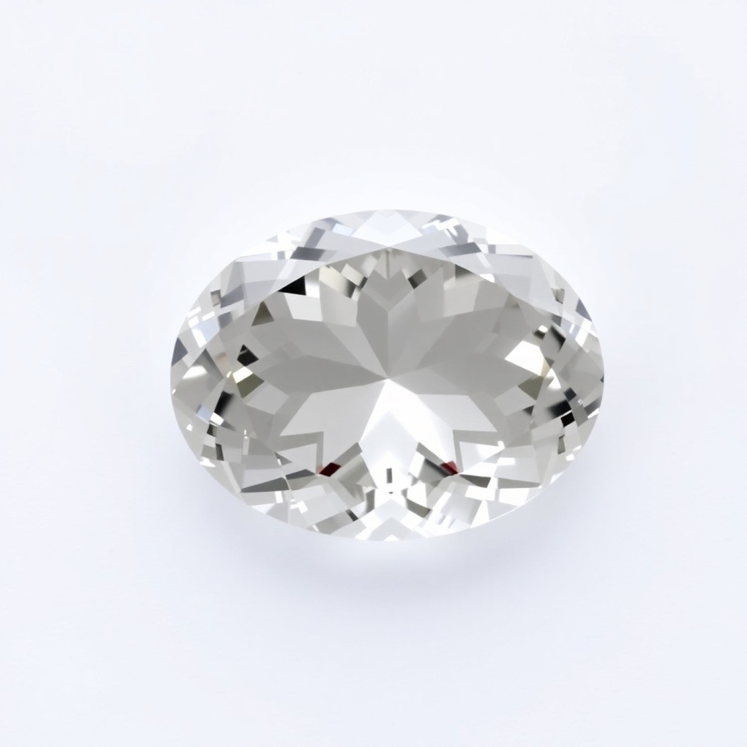 Moissanite 1PC Large 8x12 MM Oval Faceted White Splendid Man Made Gems Sekundär produktbild