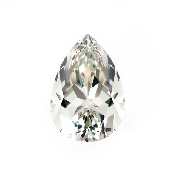 Moissanite 1PC Large 10x12 MM Pear Faceted White Brilliant Man Made Loose Gemstones