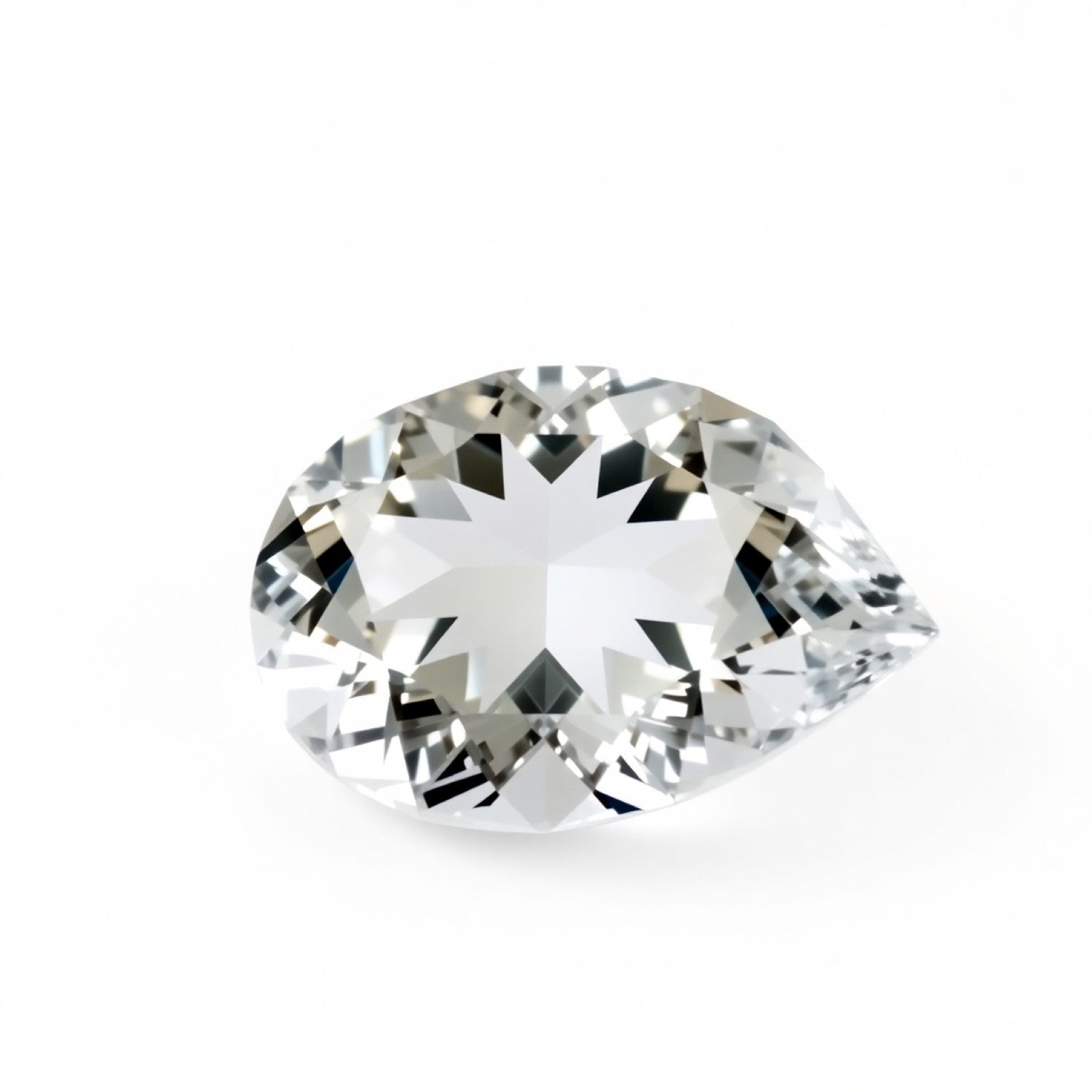 Moissanite 1PC Large 10x12 MM Pear Faceted White Brilliant Man Made Loose Gemstones