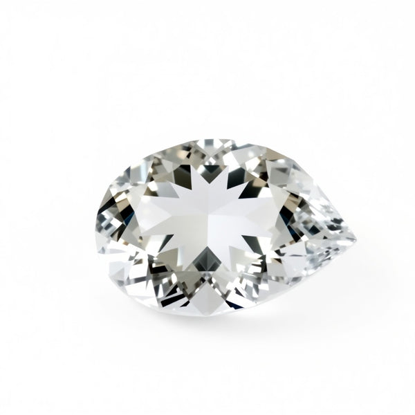 Moissanite 1PC Large 10x12 MM Pear Faceted White Brilliant Man Made Loose Gemstones