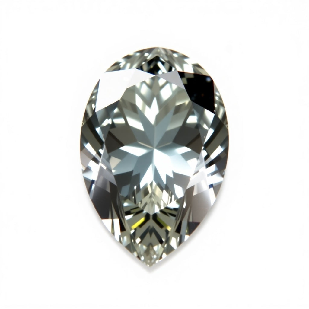 Moissanite 1PC Large 10x14 MM Pear Faceted White Sparkling Man Made Gems