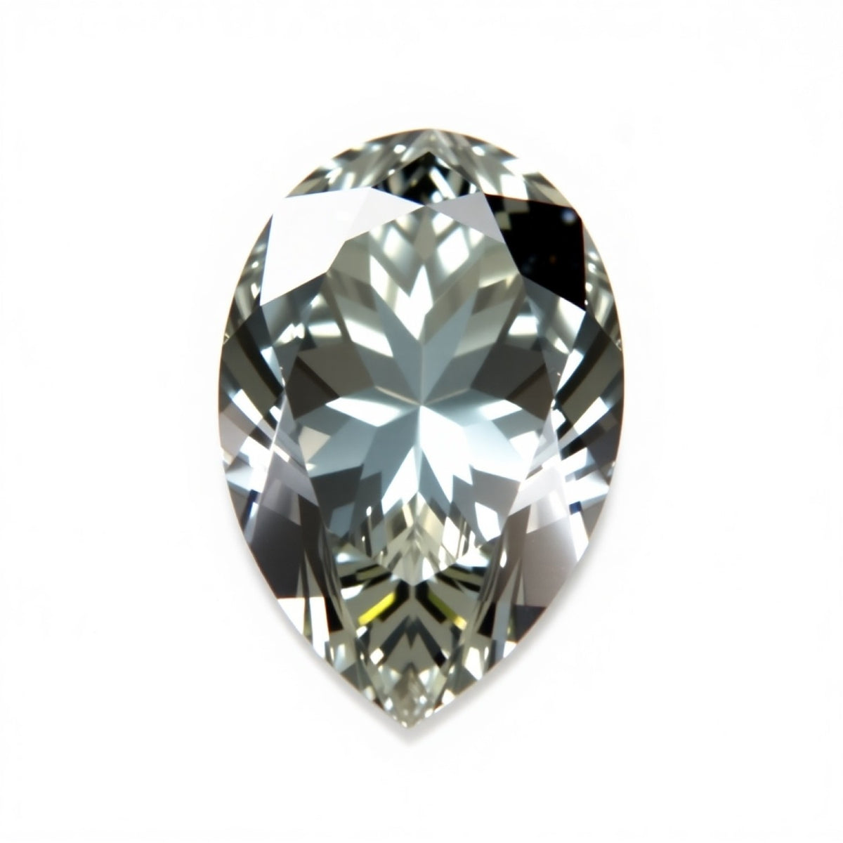 Moissanite 1PC Large 10x14 MM Pear Faceted White Sparkling Man Made Gems