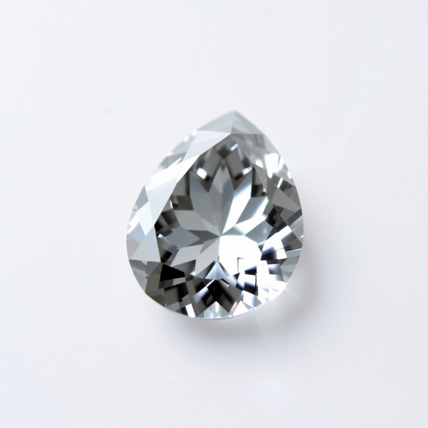 Moissanite 1PC Large 10x14 MM Pear Faceted White Sparkling Man Made Gems Immagine secondaria del prodotto