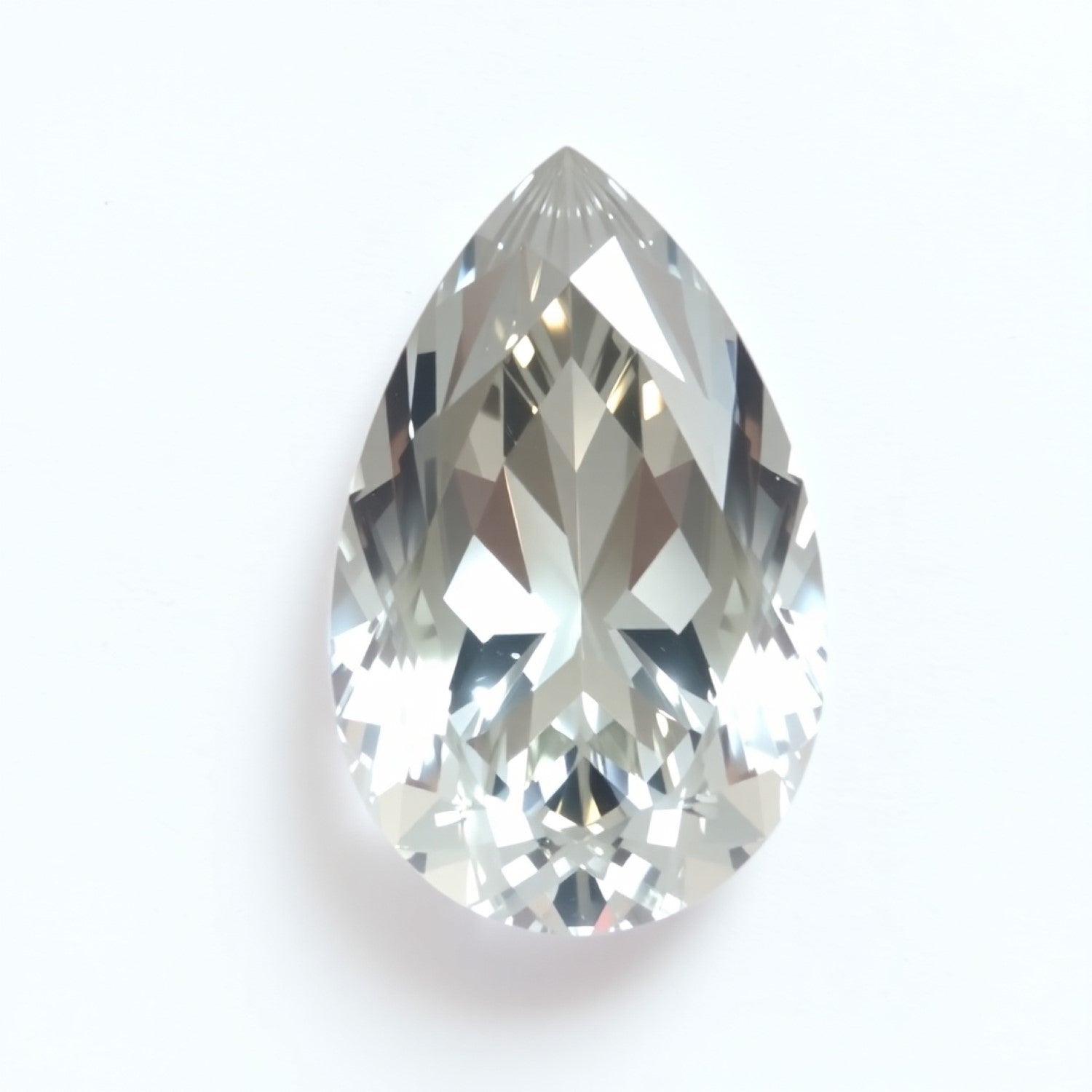 Moissanite 1PC Chunky 12x16 MM Pear Faceted White Polished Man Made Loose Gems Hoofdafbeelding