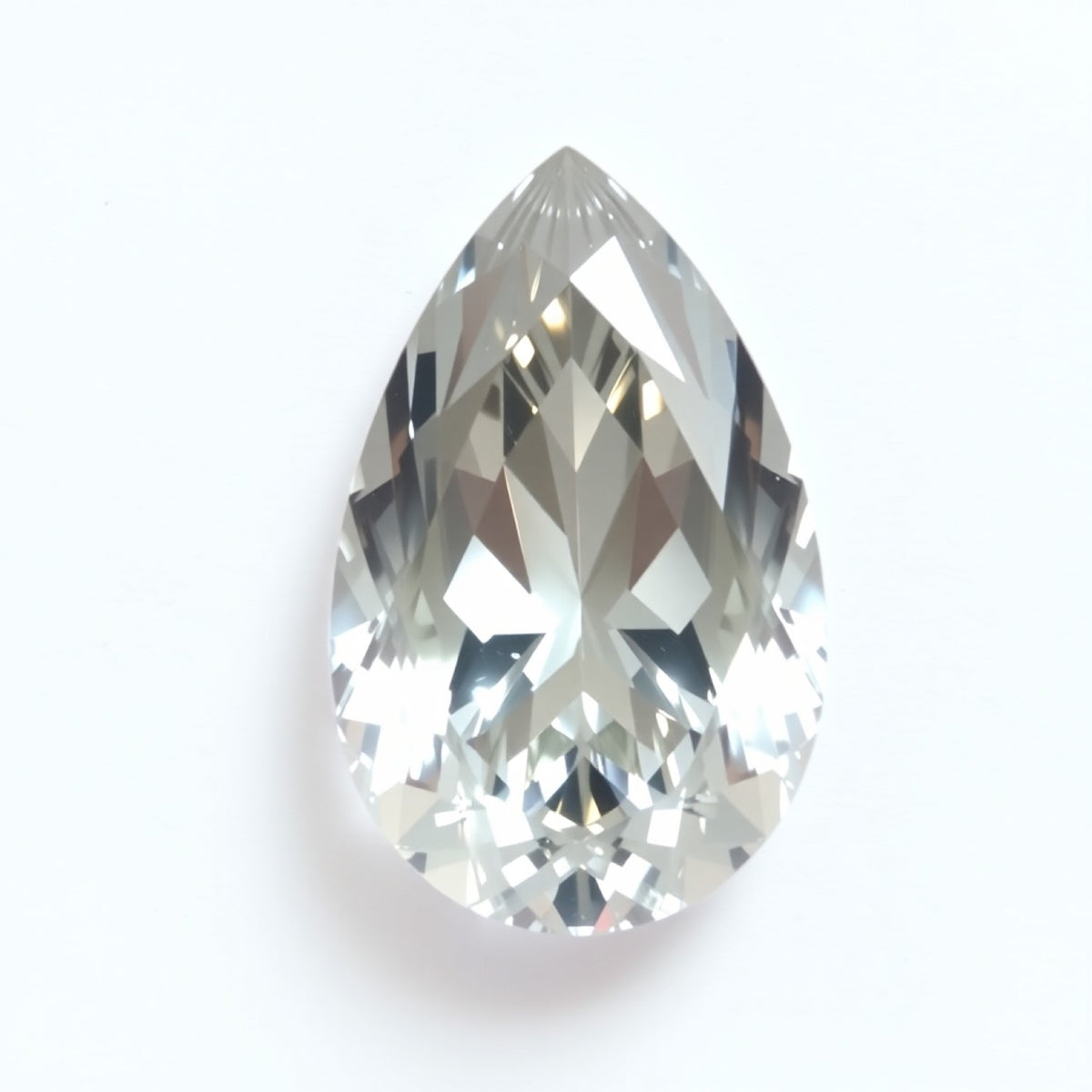 Moissanite 1PC Chunky 12x16 MM Pear Faceted White Polished Man Made Loose Gems