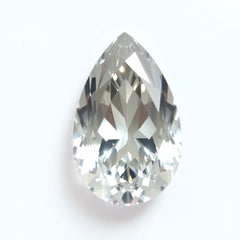 Moissanite 1PC Chunky 12x16 MM Pear Faceted White Polished Man Made Loose Gems