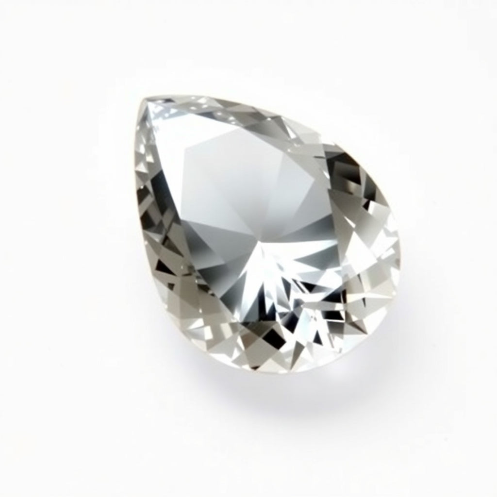 Moissanite 1PC Chunky 13x18 MM Pear Faceted White Splendid Man Made Loose Gemstone