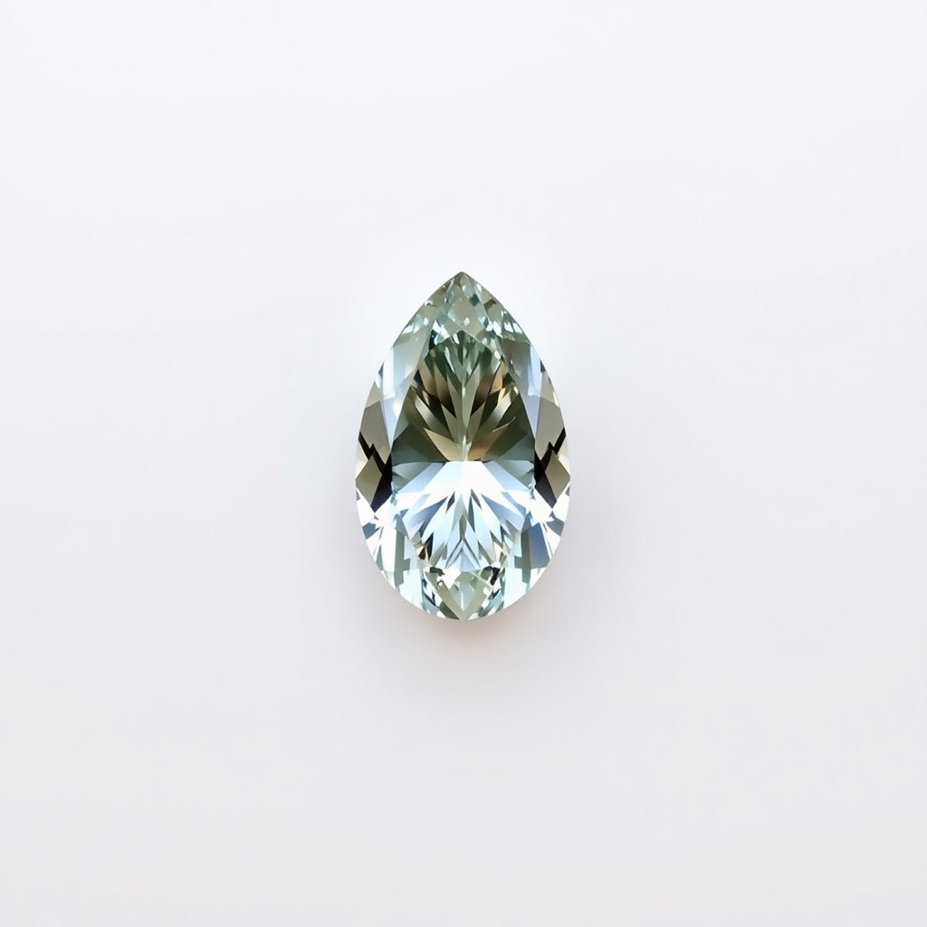 Moissanite 1PC Tiny 3x5 MM Pear Faceted White Luster Man Made Loose Gems