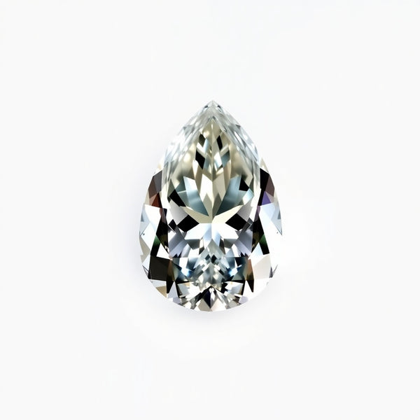 Moissanite 1PC Tiny 4x6 MM Pear Faceted White Lustrous Man Made Loose Gemstone
