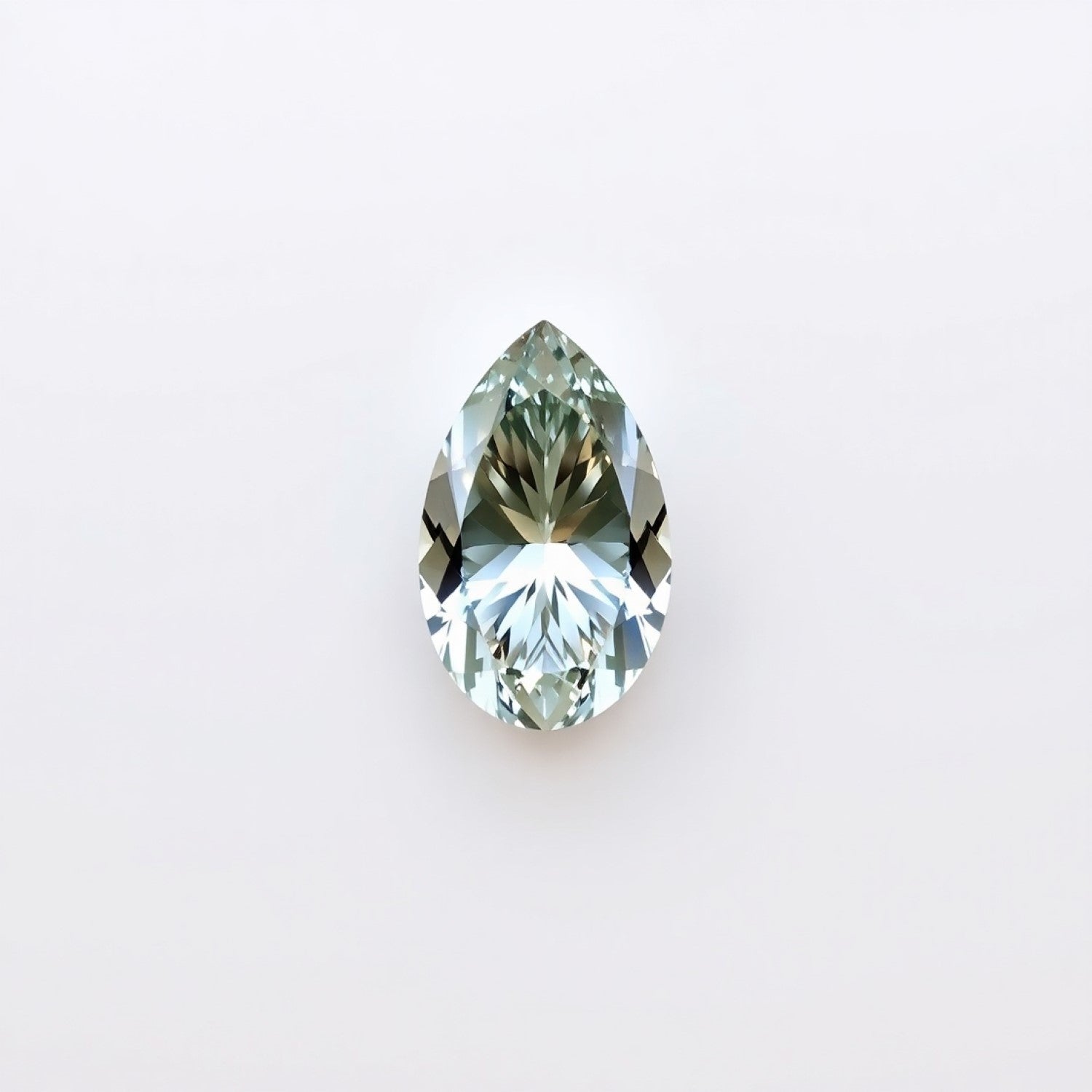Moissanite 1PC Small 6x8 MM Pear Faceted White Fine Man Made Gems メイン画像