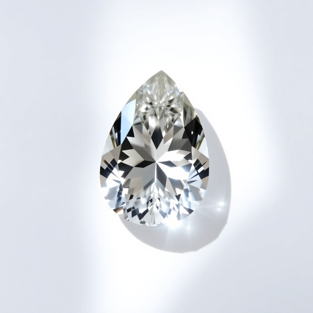 Moissanite 1PC Small 6x8 MM Pear Faceted White Fine Man Made Gems