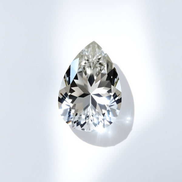 Moissanite 1PC Small 6x8 MM Pear Faceted White Fine Man Made Gems