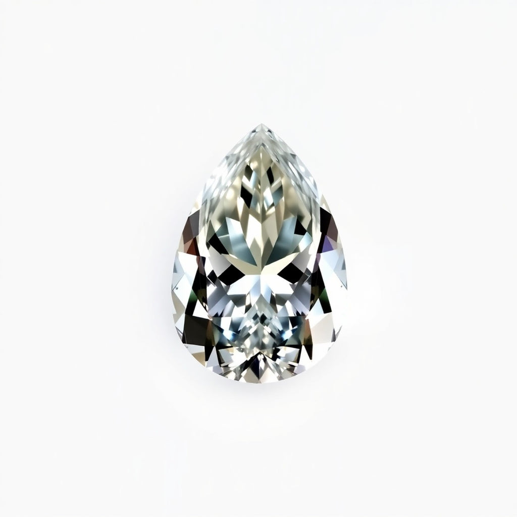 Moissanite 1PC Medium 7x10 MM Pear Faceted White Genuine Man Made Loose Gemstones