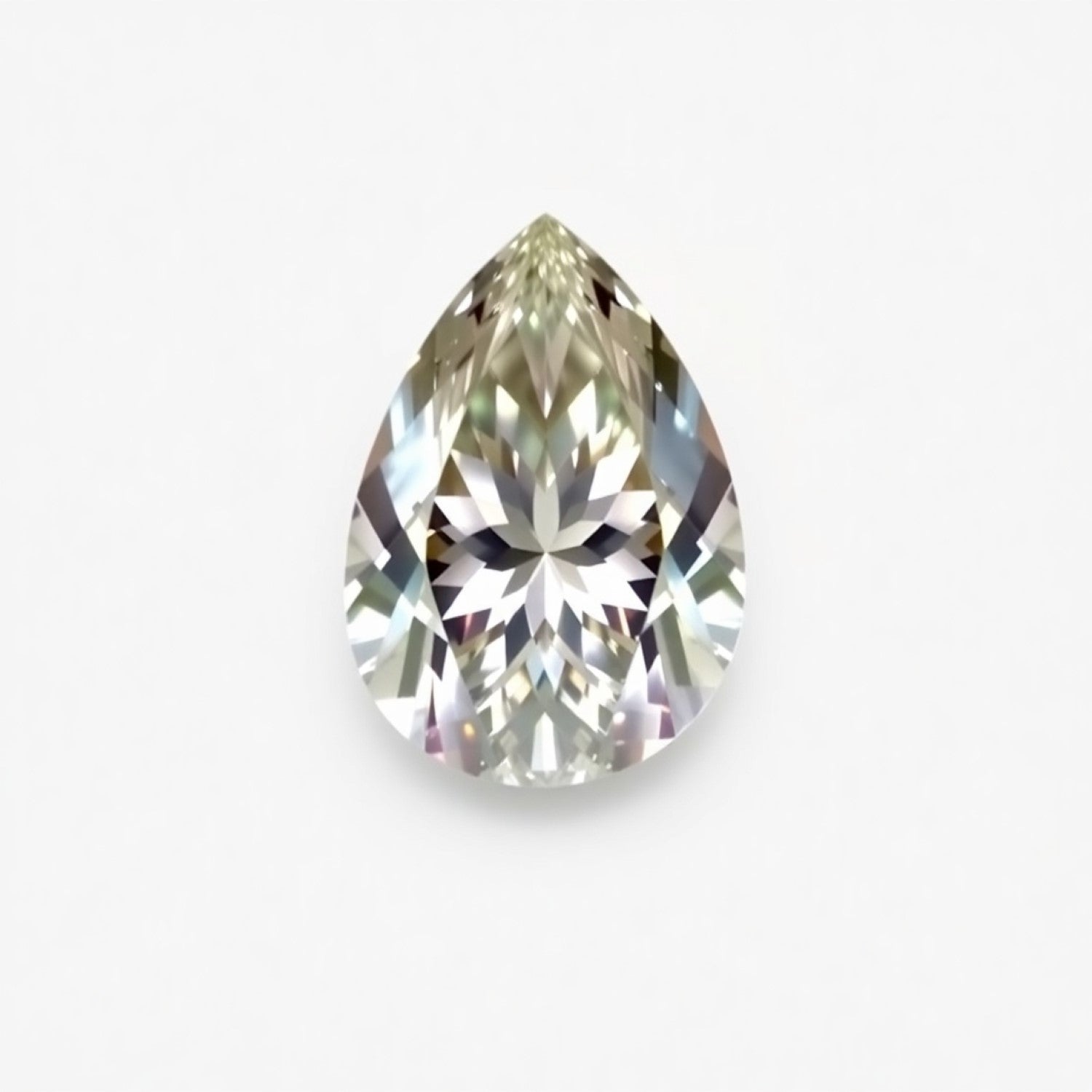 Moissanite 1PC Medium 8x10 MM Pear Faceted White Superior Man Made Gems Immagine principale del prodotto