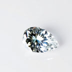 Moissanite 1PC Medium 8x10 MM Pear Faceted White Superior Man Made Gems