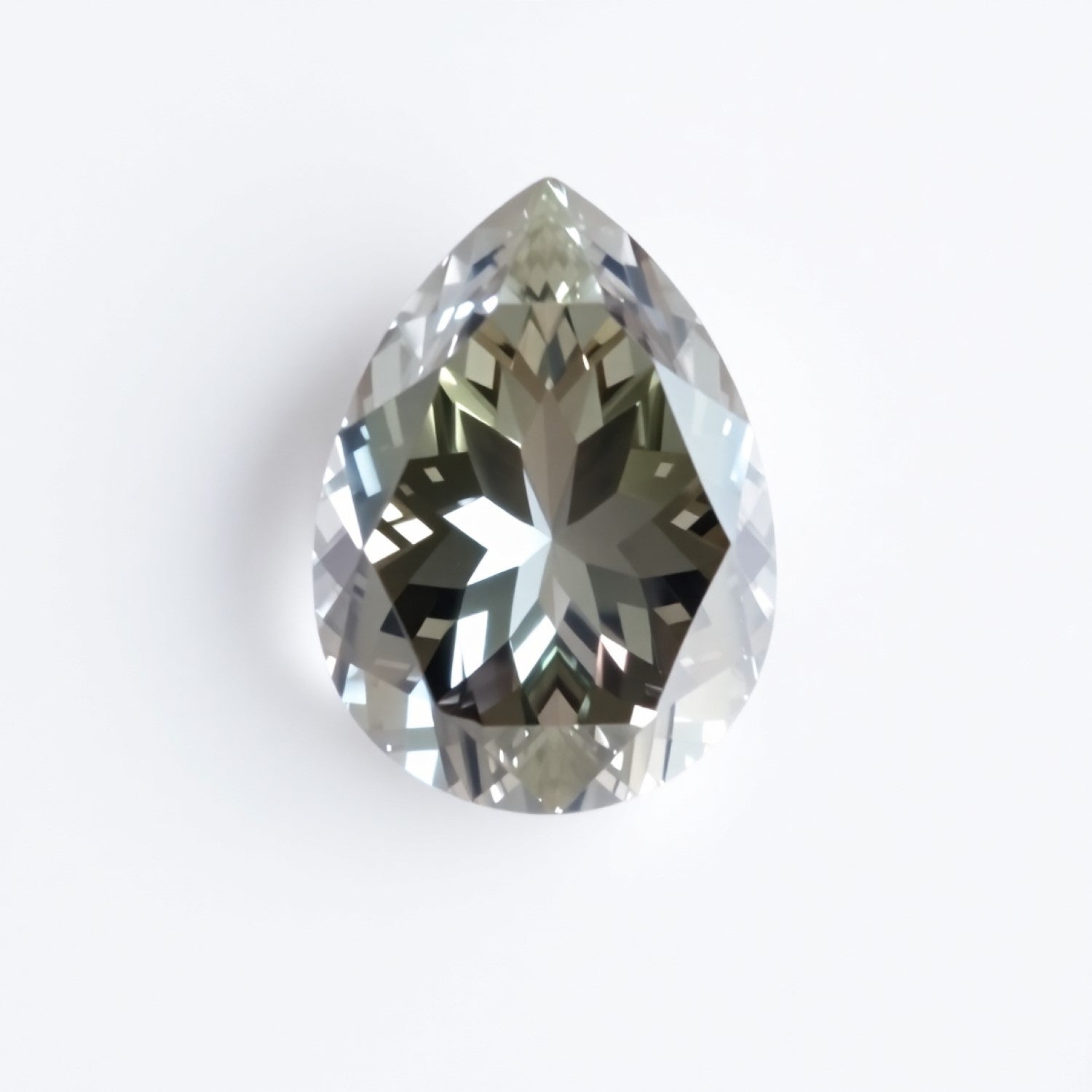 Moissanite 1PC Large 8x12 MM Pear Faceted White Fiery Man Made Loose Gemstone