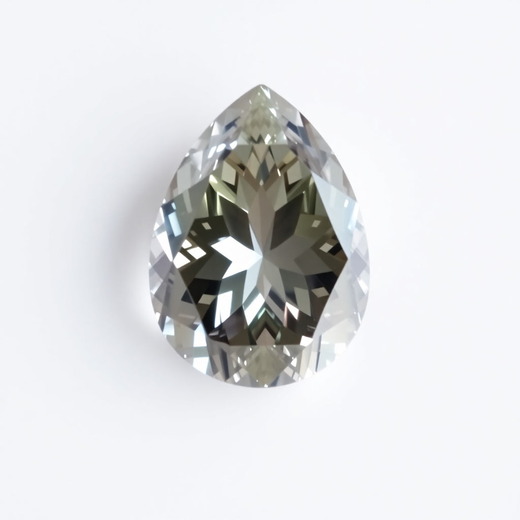 Moissanite 1PC Large 8x12 MM Pear Faceted White Fiery Man Made Loose Gemstone