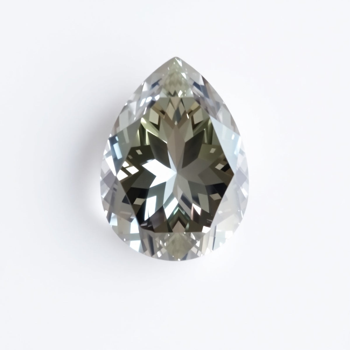 Moissanite 1PC Large 8x12 MM Pear Faceted White Fiery Man Made Loose Gemstone