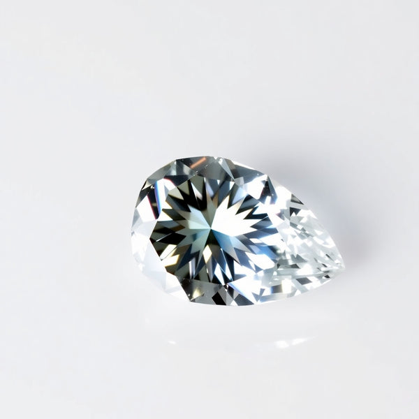 Moissanite 1PC Large 8x12 MM Pear Faceted White Fiery Man Made Loose Gemstone