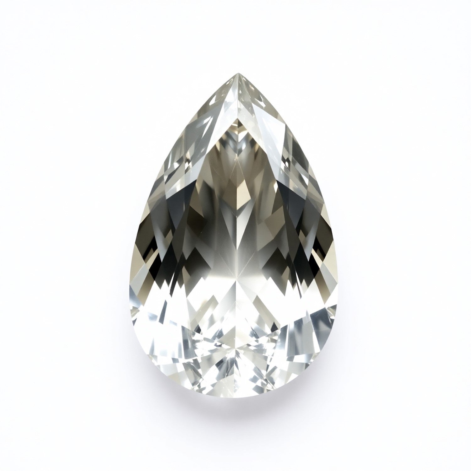 Moissanite 1PC Large 9x11 MM Pear Faceted White Pure Man Made Loose Gems