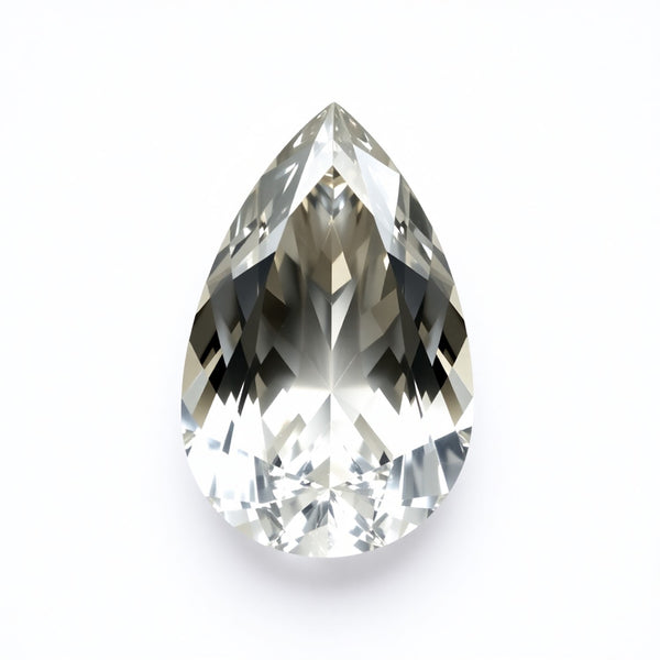 Moissanite 1PC Large 9x11 MM Pear Faceted White Pure Man Made Loose Gems
