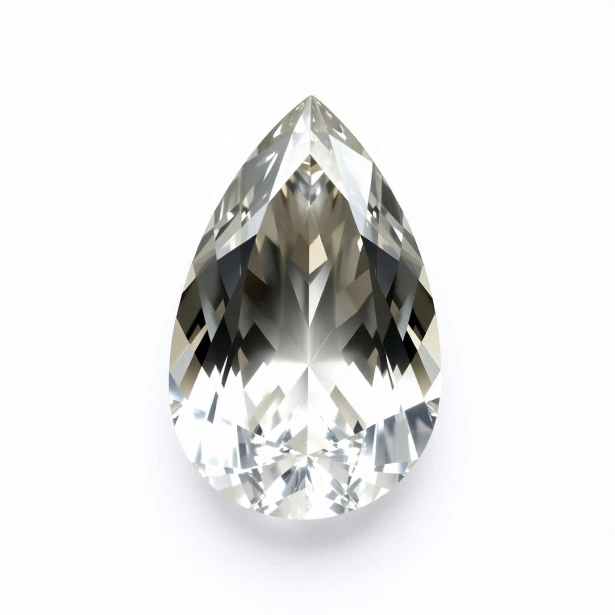 Moissanite 1PC Large 9x11 MM Pear Faceted White Pure Man Made Loose Gems