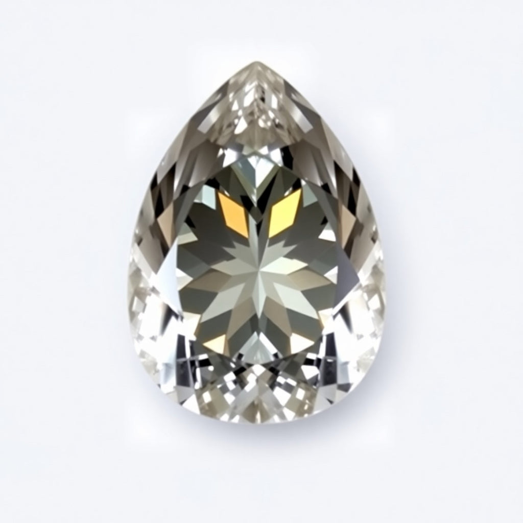 Moissanite 1PC Large 9x11 MM Pear Faceted White Pure Man Made Loose Gems