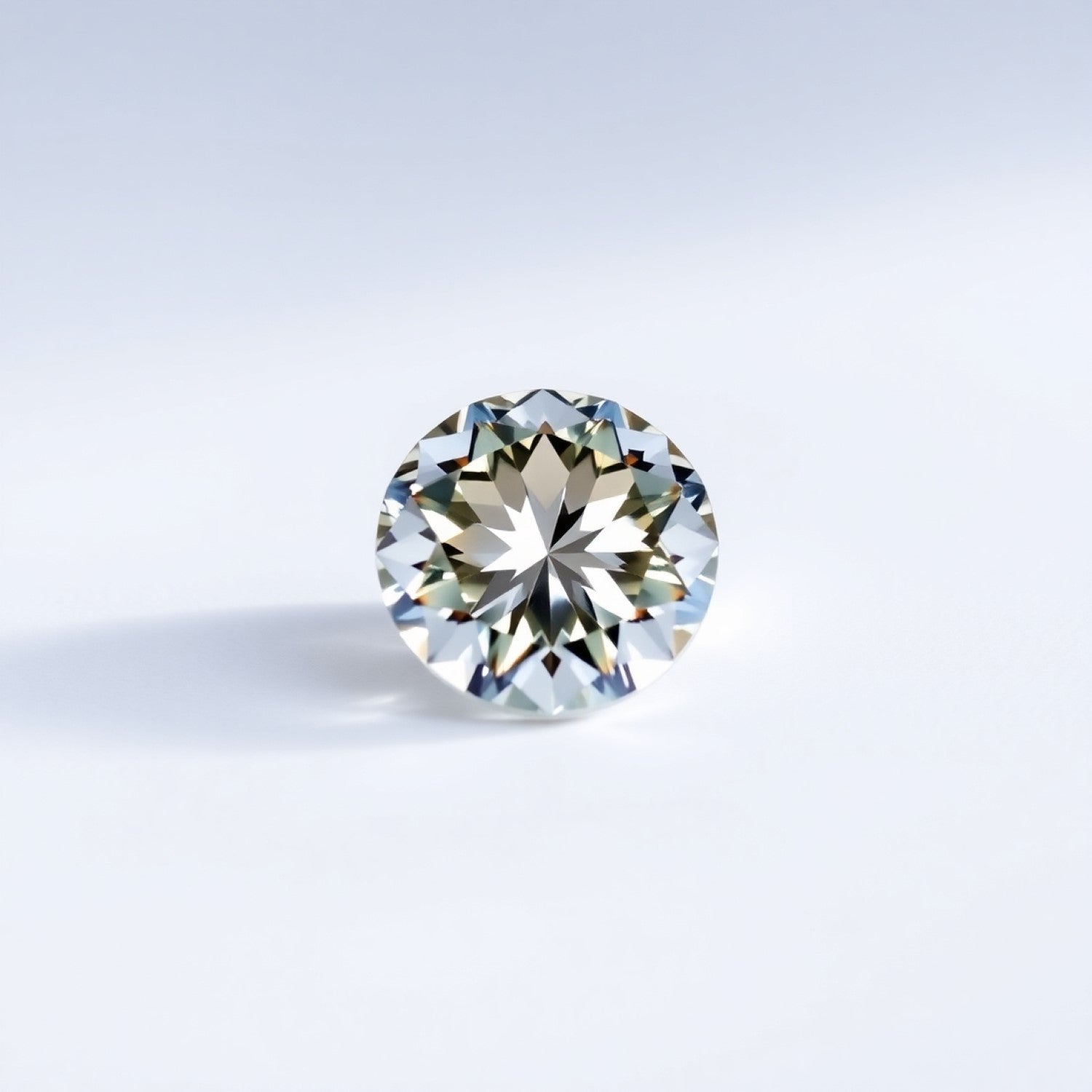 Moissanite 1PC Tiny 6x6 MM Round Faceted White Polished Man Made Loose Gems