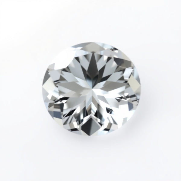 Moissanite 1PC Small 8x8 MM Round Faceted White Luster Man Made Loose Gemstones