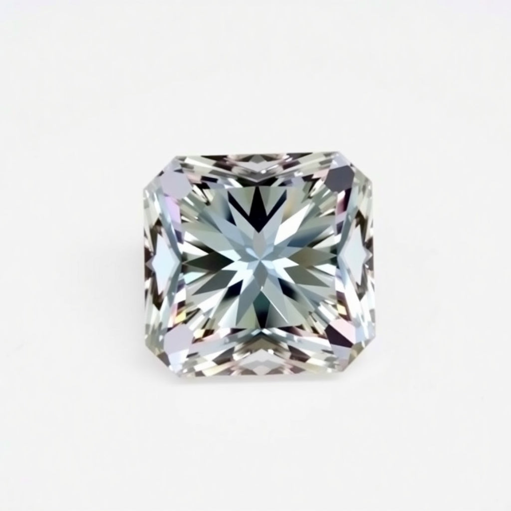 Moissanite 1PC Large 10x10 MM Square Faceted White Shine Man Made Loose Gems