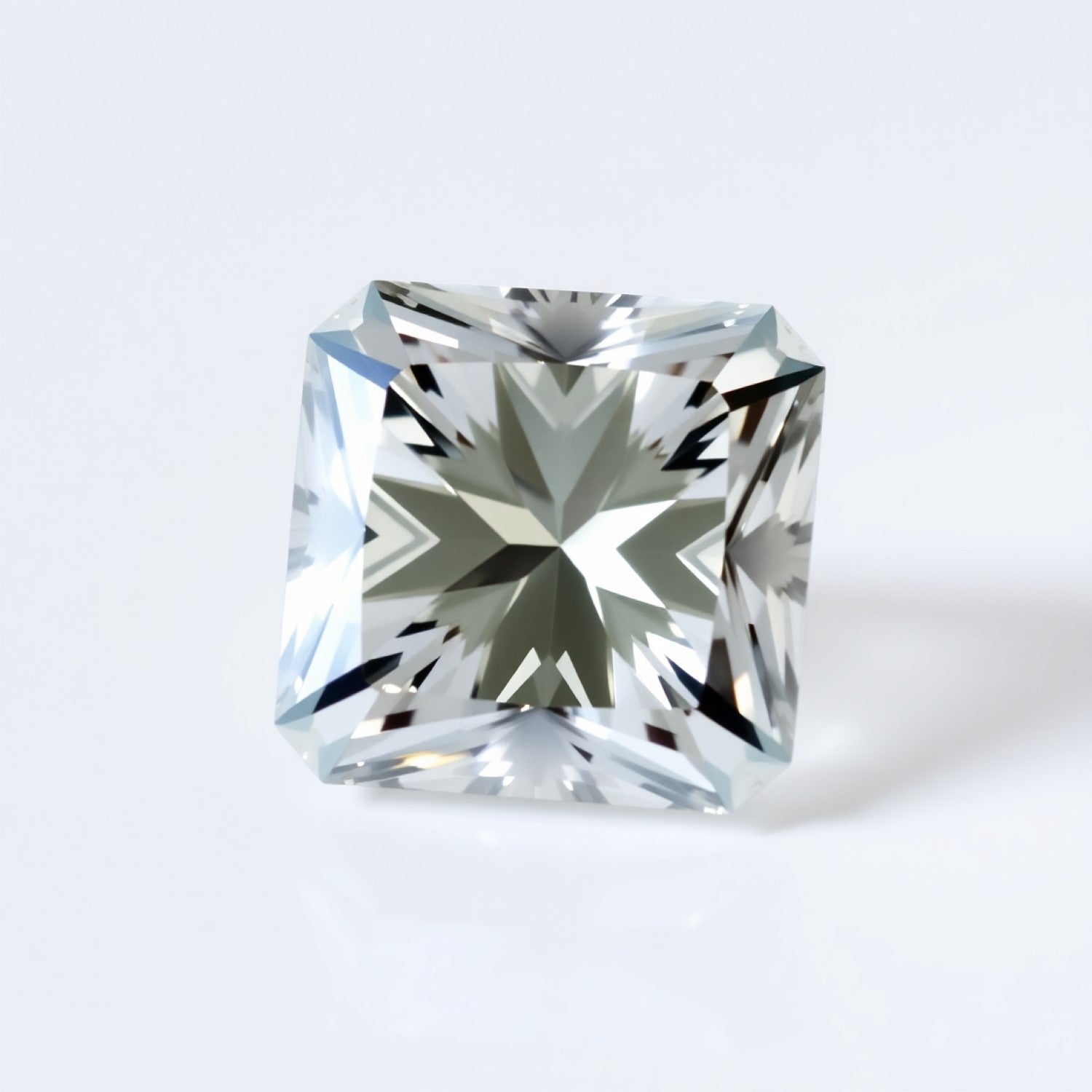 Moissanite 1PC Large 10x10 MM Square Faceted White Shine Man Made Loose Gems Sekundär produktbild