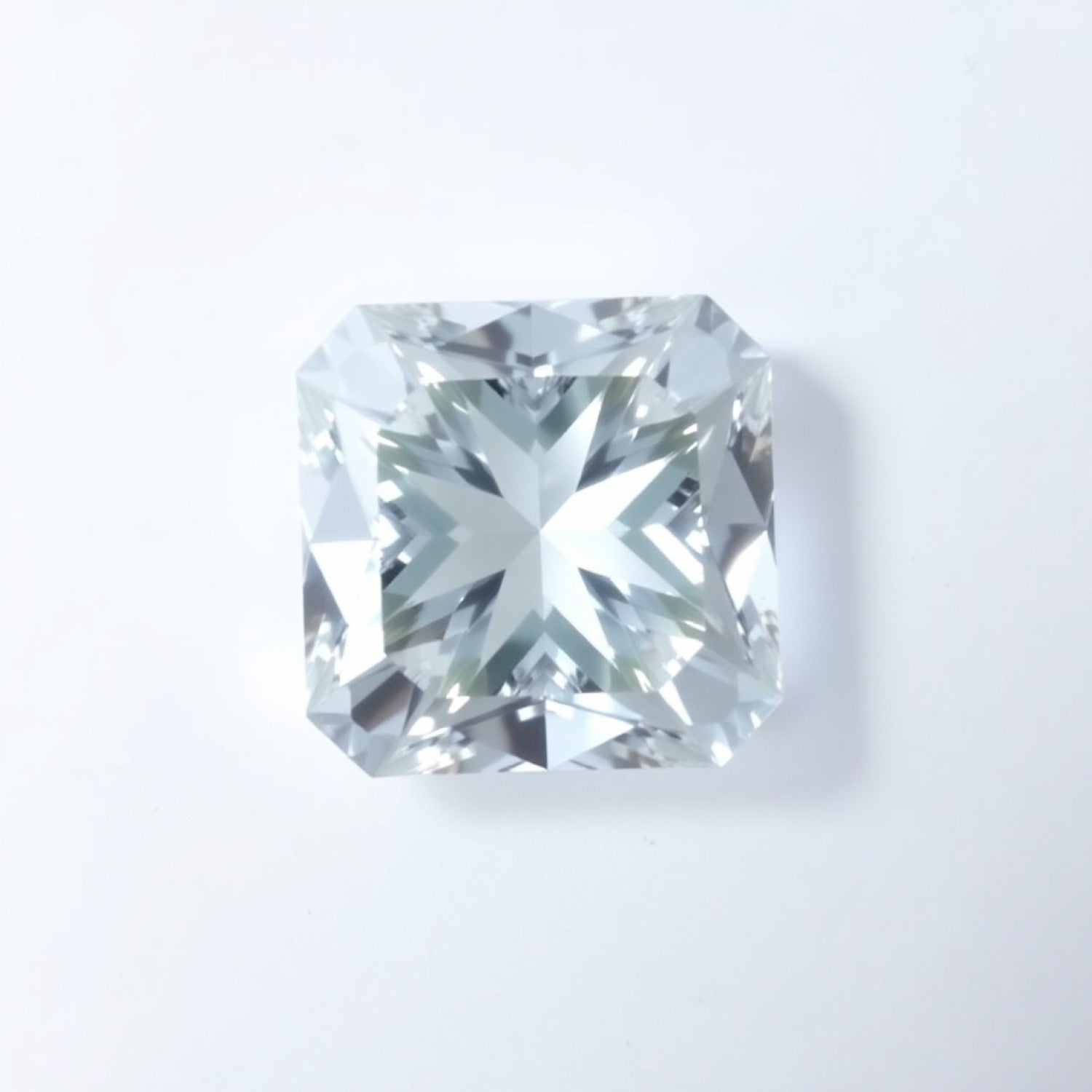 Moissanite 1PC Large 11x11 MM Square Faceted White Fine Man Made Loose Gemstone Secondary image