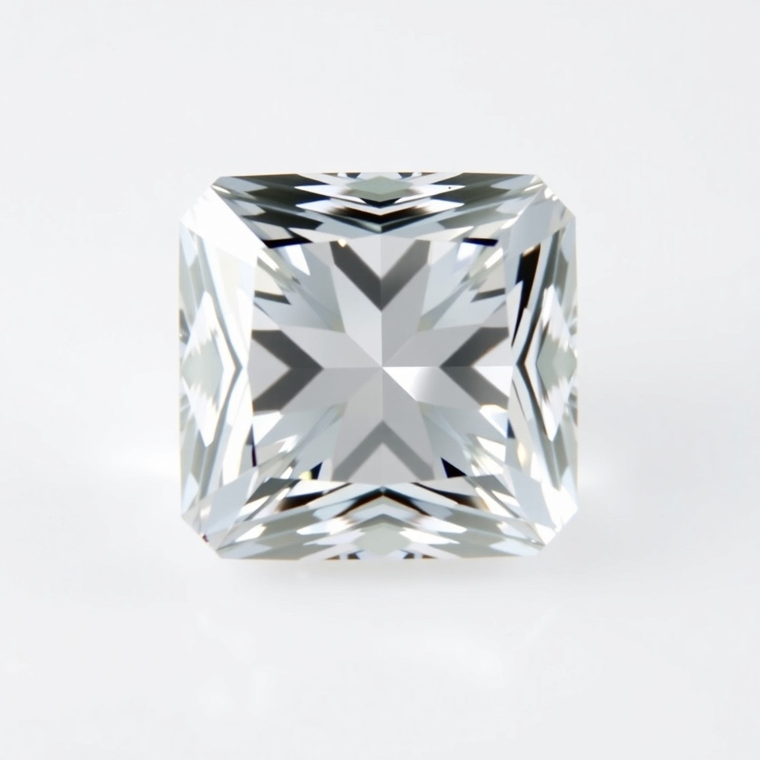 Moissanite 1PC Chunky 15x15 MM Square Faceted White Superior Man Made Loose Gemstone