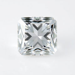 Moissanite 1PC Chunky 15x15 MM Square Faceted White Superior Man Made Loose Gemstone