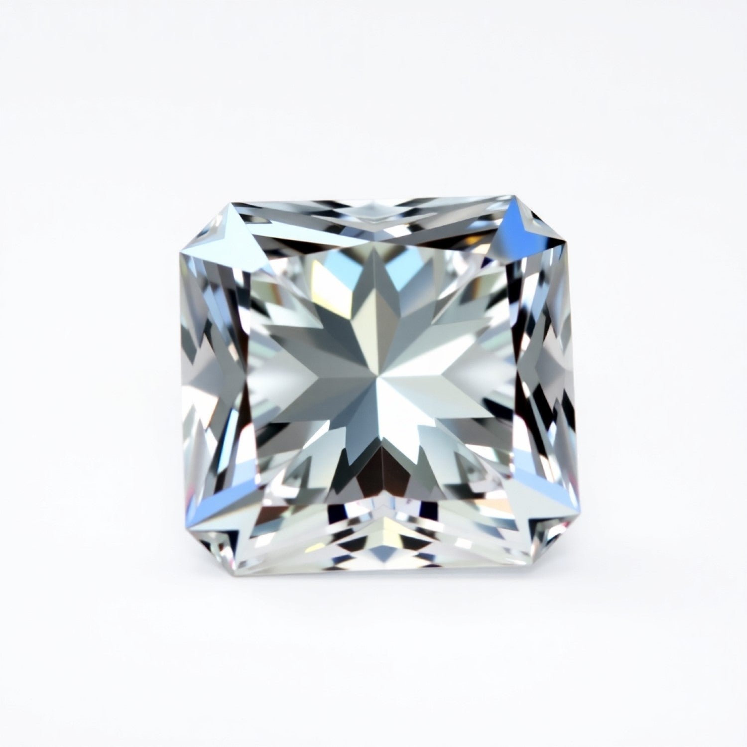 Moissanite 1PC Chunky 16x16 MM Square Faceted White Pure Man Made Loose Gemstones メイン画像