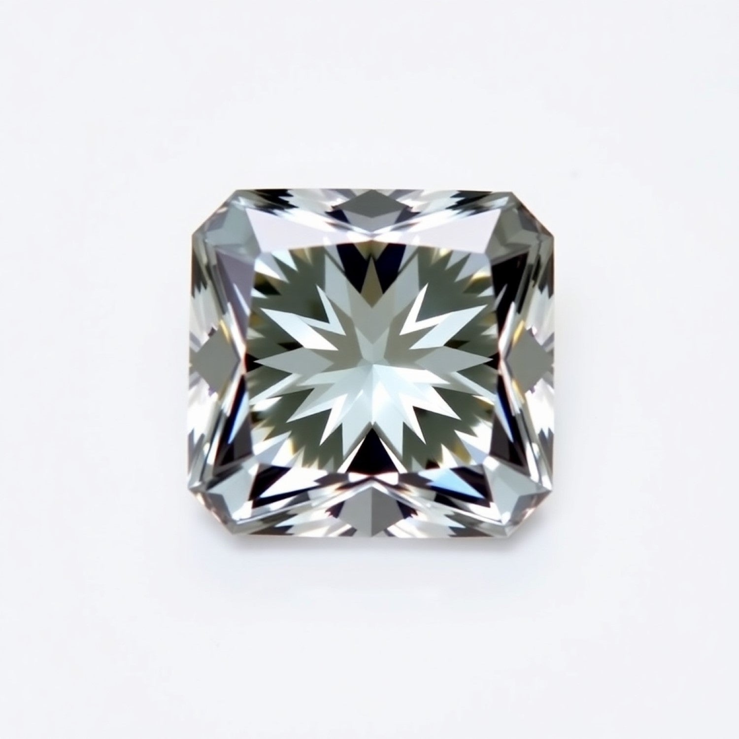 Moissanite 1PC Chunky 16x16 MM Square Faceted White Pure Man Made Loose Gemstones