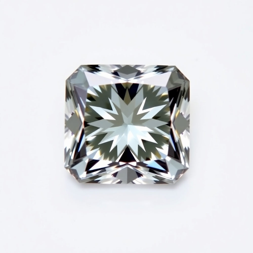 Moissanite 1PC Chunky 16x16 MM Square Faceted White Pure Man Made Loose Gemstones