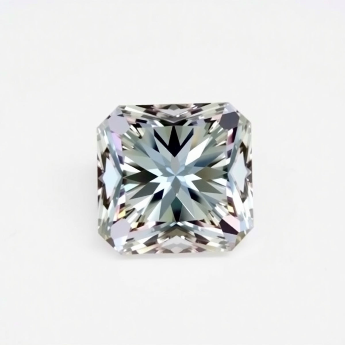 Moissanite 1PC Tiny 5x5 MM Square Faceted White Sparkling Man Made Gems