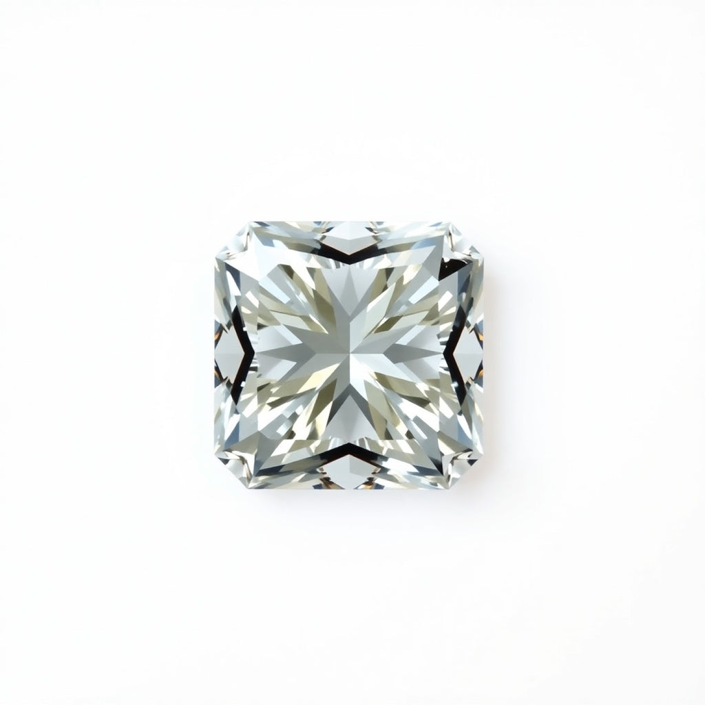 Moissanite 1PC Tiny 5x5 MM Square Faceted White Sparkling Man Made Gems