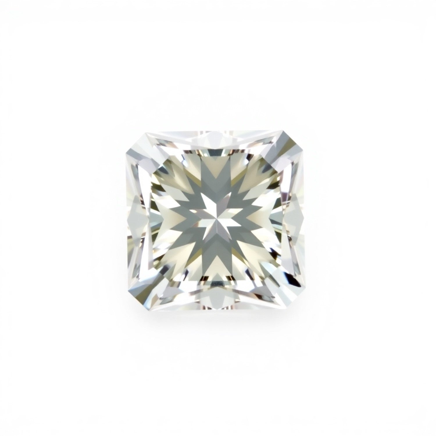 Moissanite 1PC Tiny 6x6 MM Square Faceted White Polished Man Made Loose Gems