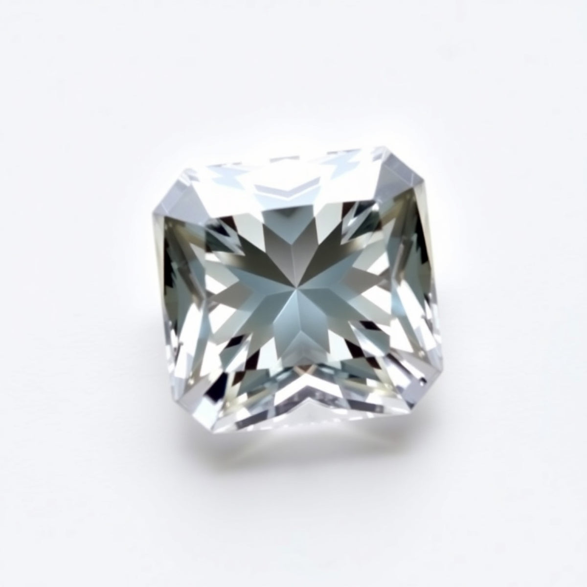 Moissanite 1PC Small 8x8 MM Square Faceted White Luster Man Made Loose Gemstones