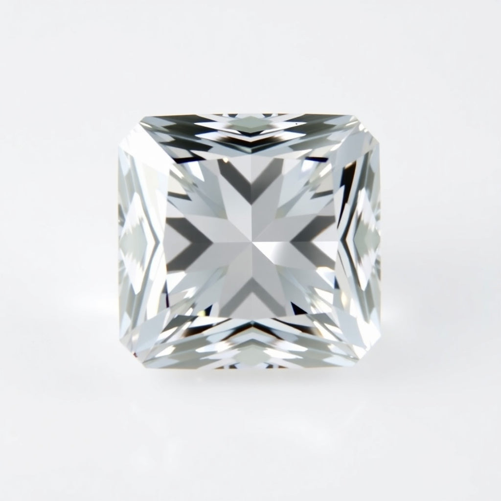 Moissanite 1PC Small 8x8 MM Square Faceted White Luster Man Made Loose Gemstones