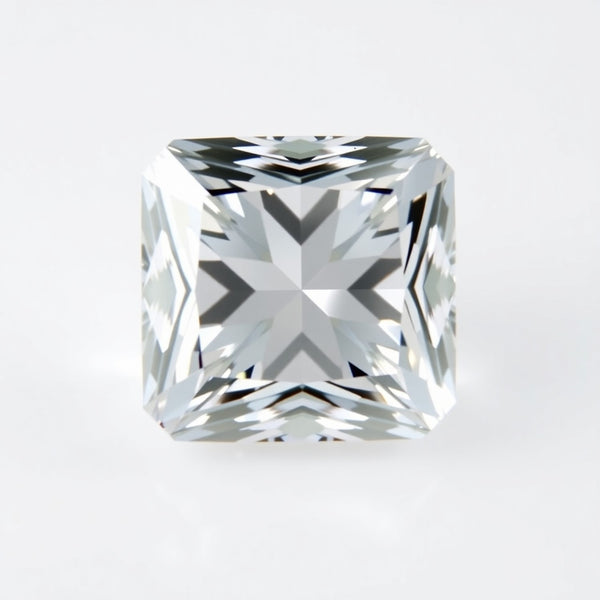 Moissanite 1PC Small 8x8 MM Square Faceted White Luster Man Made Loose Gemstones