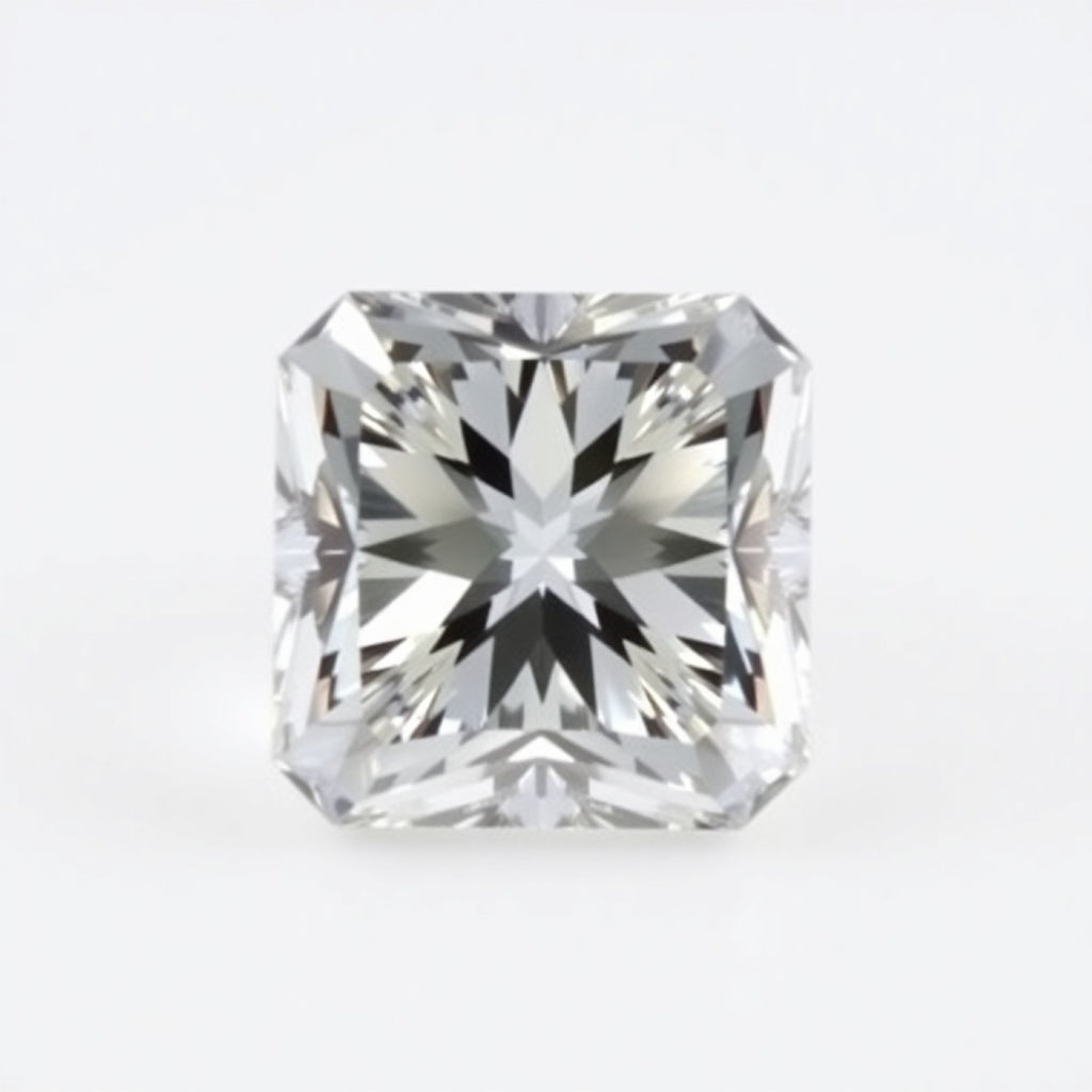 Moissanite 1PC Medium 9x9 MM Square Faceted White Lustrous Man Made Gems