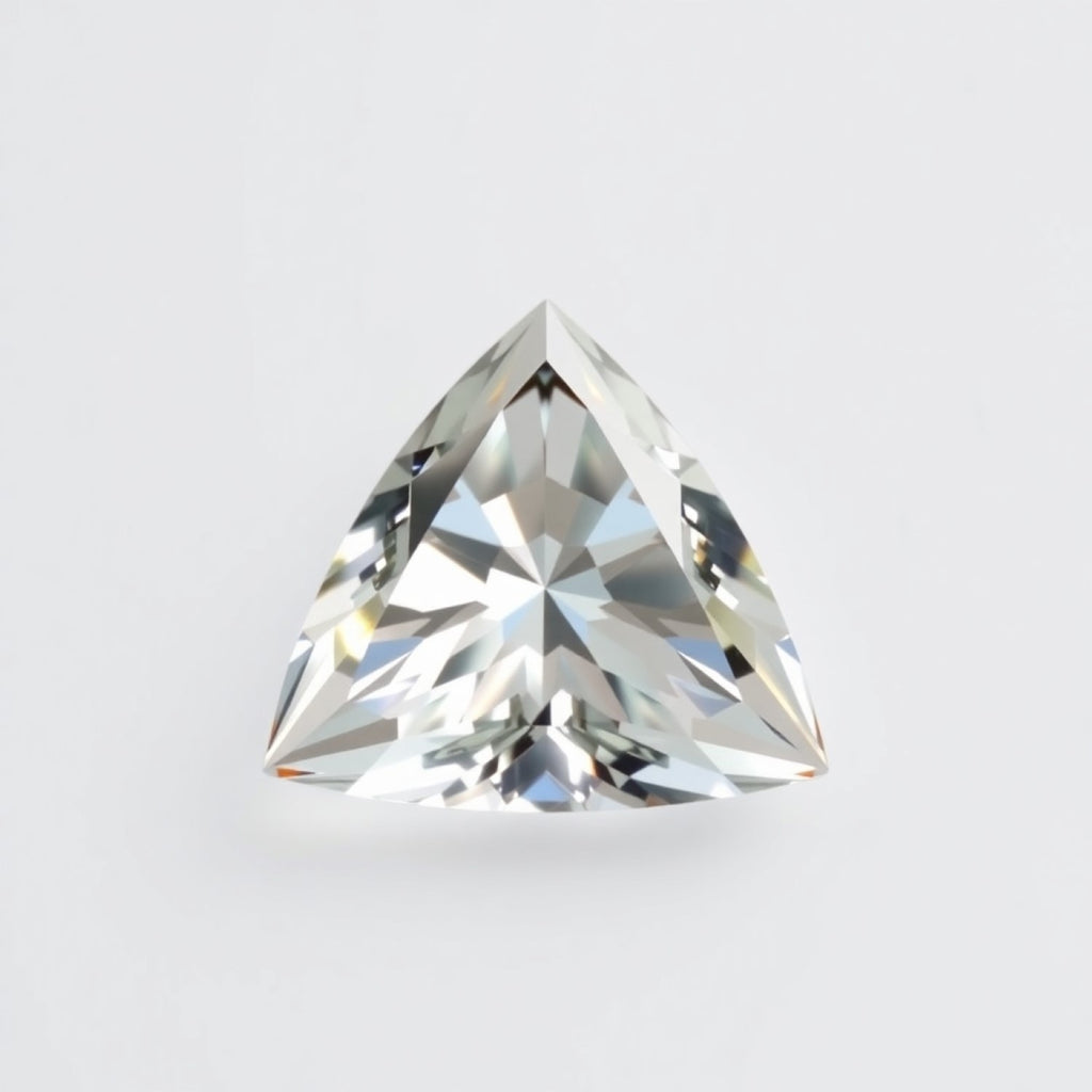 Moissanite 1PC Large 10x10 MM Triangle Faceted White Shine Man Made Loose Gems