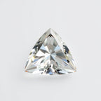 Moissanite 1PC Large 10x10 MM Triangle Faceted White Shine Man Made Loose Gems