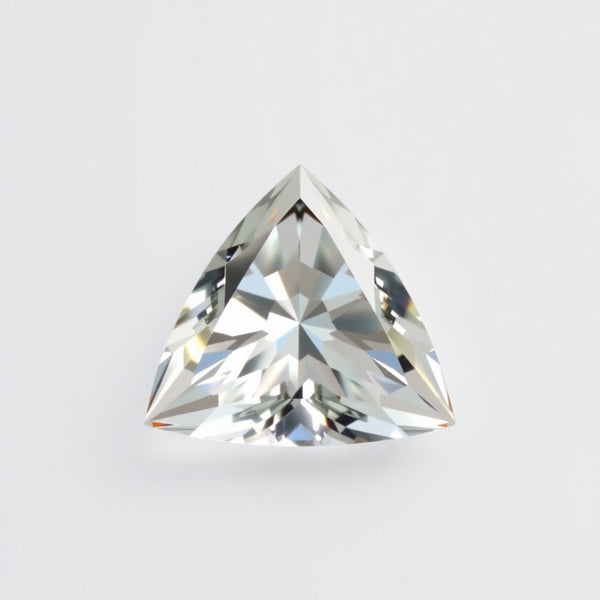 Moissanite 1PC Large 10x10 MM Triangle Faceted White Shine Man Made Loose Gems